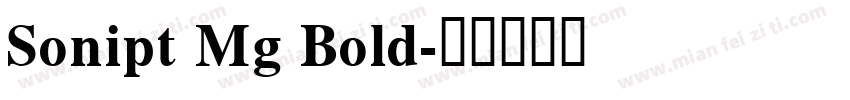 Sonipt Mg Bold字体转换